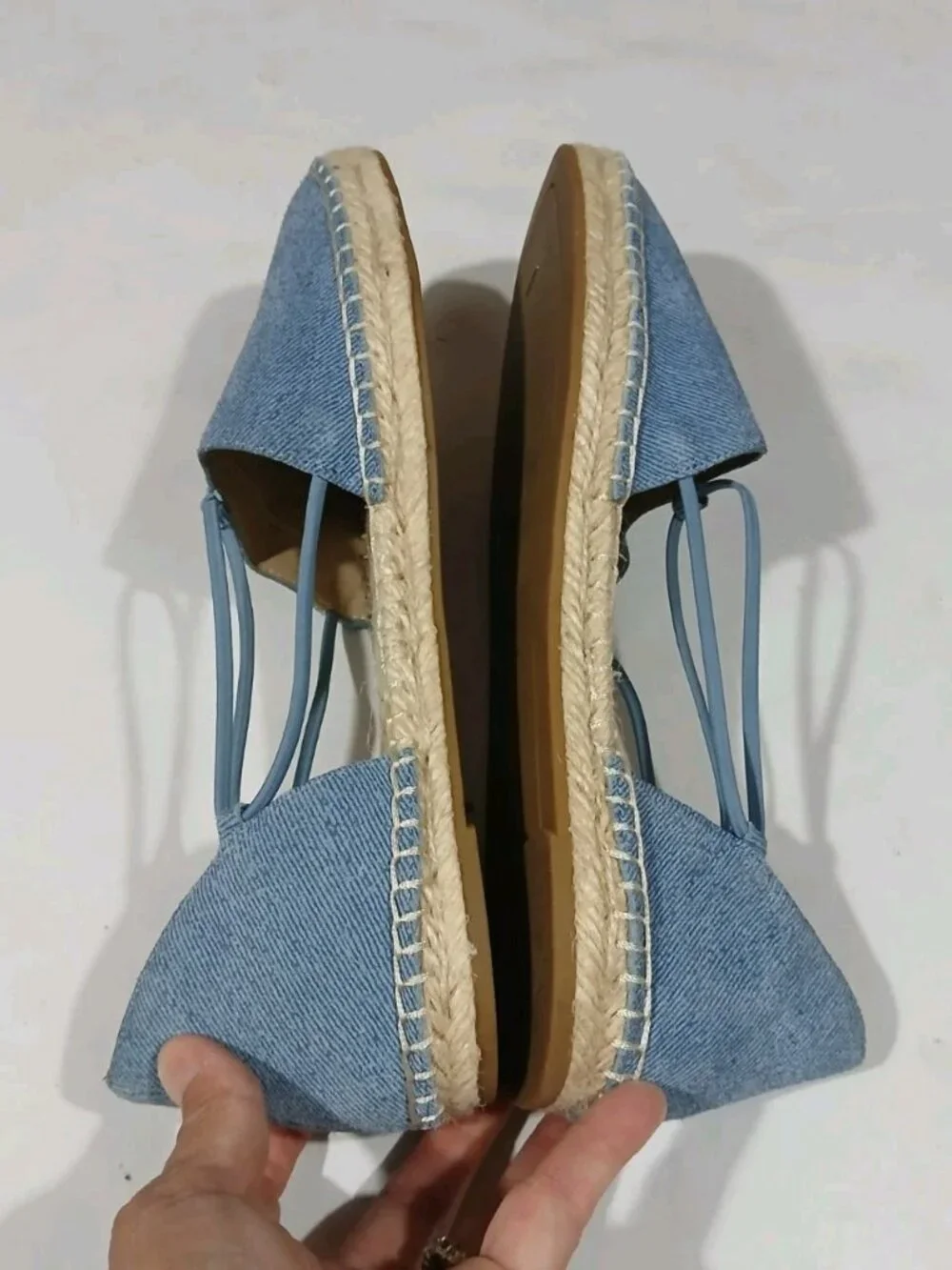Eileen Fisher Lee Denim Blue Espadrille Sandals